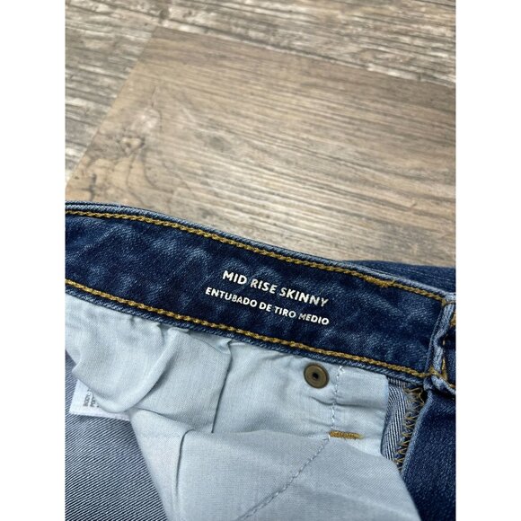 Universal Thread Mid Rise Skinny Jeans 6 28R Blue Denim 30" Inseam - Picture 4 of 8